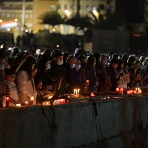 "Commémoration des victimes des inondations meurtrières à Valence, un mois après"