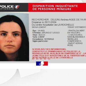 Disparition inquiétante d'une adolescente de 14 ans à La Rochelle : avis de recherche lancé