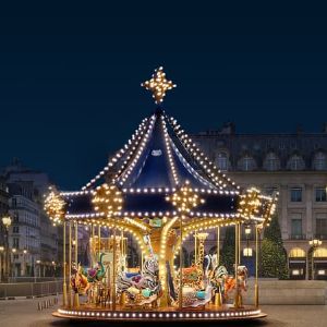 Louis Vuitton illumine la place Vendôme avec un carrousel féerique pour Noël