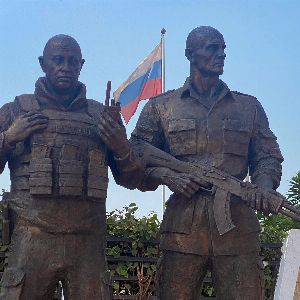 Inauguration d'une statue à l'effigie d'Evgueni Prigojine en Centrafrique