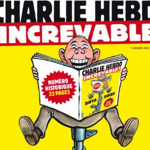 "Incroyable ! Charlie Hebdo célèbre 10 ans après l'attentat avec une Une pleine de symboles"