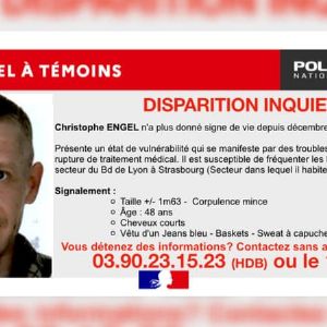 "Disparition à Strasbourg : appel à témoins pour retrouver Christophe Engel, 48 ans"