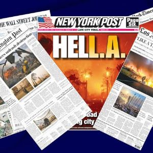 "Feux de Los Angeles: l'enfer en une des journaux américains"