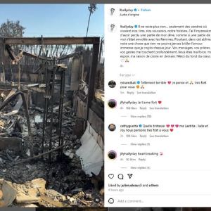 "Laeticia Hallyday partage des images déchirantes de sa villa détruite par les incendies à Los Angeles"