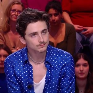 Timothée Chalamet ému par les propos d'une chroniqueuse sur le plateau de Quotidien