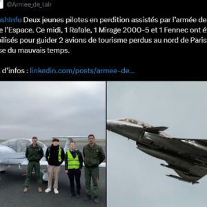 "Incroyable sauvetage dans le brouillard : quand l'armée de l'Air guide deux avions égarés au nord de Paris"