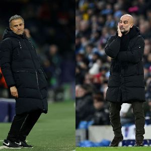 "Face à face explosif entre Luis Enrique et Pep Guardiola lors du PSG-Manchester City au Parc des Princes"