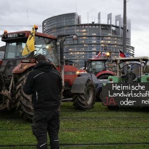 Mobilisation des agriculteurs contre l'accord Mercosur devant le Parlement européen